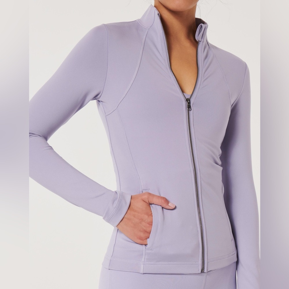 Gilly Hicks Light Purple Active Recharge Zip-Up Jacket Size Large